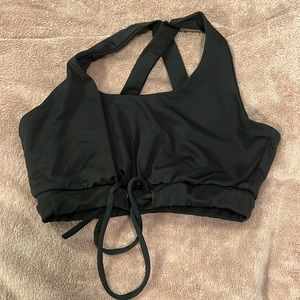 STRUT THIS black tie sports bra